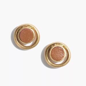 Madewell Leather Circle Mini Studs Earrings